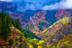 Fall Ogden Canyon Below Dam