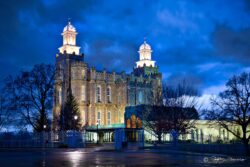 Logan Temple - February Evening