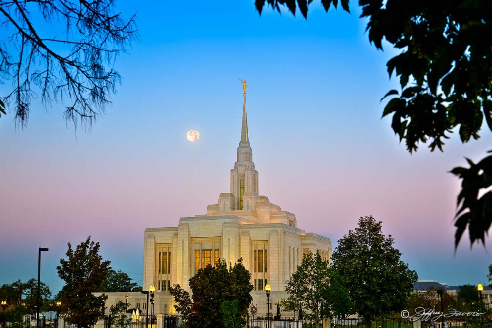 Ogden Temple Full Moon