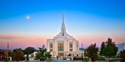 Ogden Temple Moonset