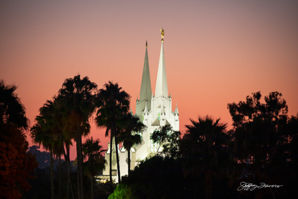 San Diego Temple After Sunset