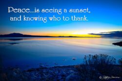 Peace - Sunset Great Salt Lake