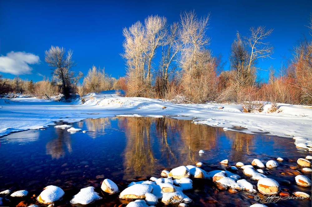 Blacks Fork River In Winter