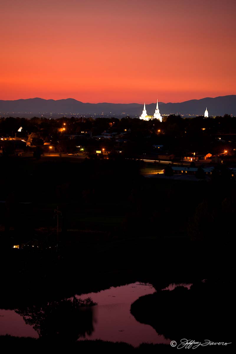Brigham City Temple - Tabernacle Spires Over Golf Course II