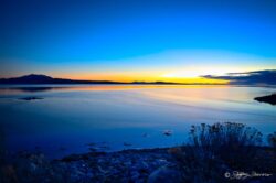 Antelope Island Sunset From Causeway