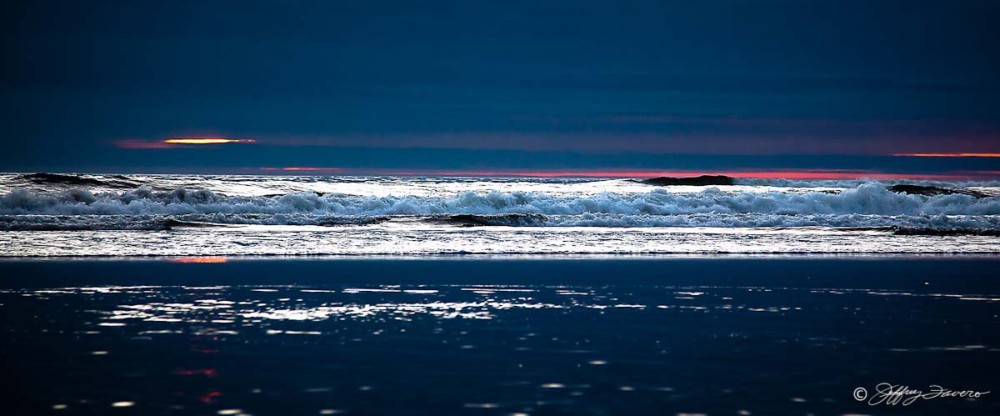Sunset Waves - Hug Point National Recreation Site - Oregon