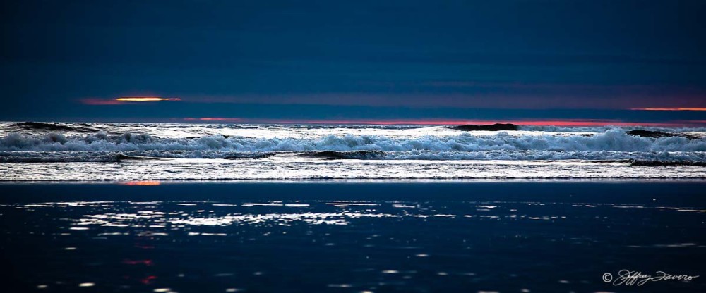 Oregon Coast Waves At Sunset