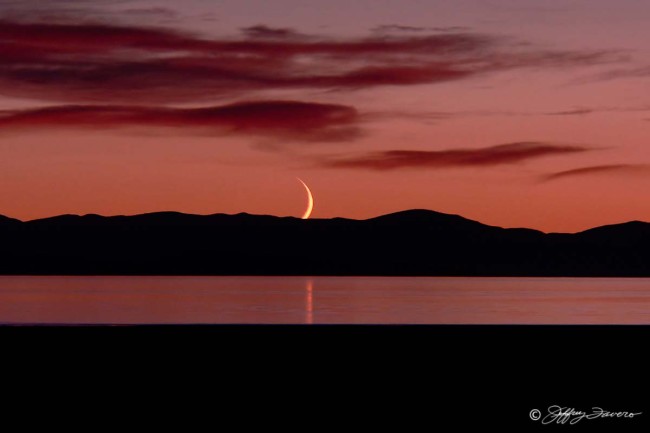 Moonset - Antelope Island, Utah