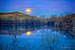 Full Moonset Over 21st Street Pond