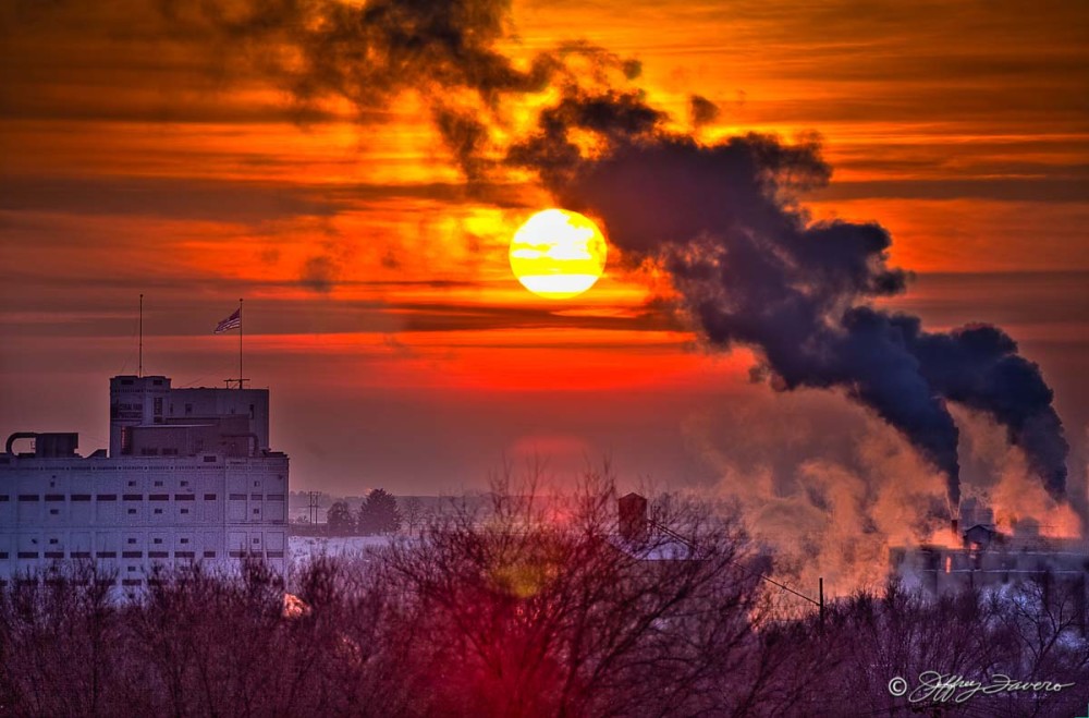 Hazy Winter Sunset - Ogden, Utah