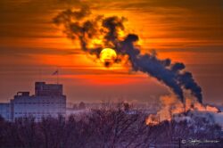 Hazy Winter Sunset II - Ogden, Utah