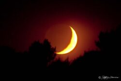 Fiery Moonset