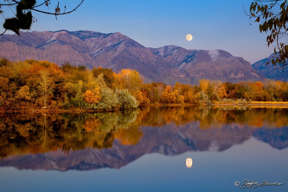 Moonrise Reflection - 21st Street Pond