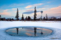 Winter Reflection - 7F Ranch, Wyoming