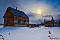 Winter Sun Over Pioneer Schoohouse
