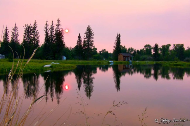 Pond Summer Sunset