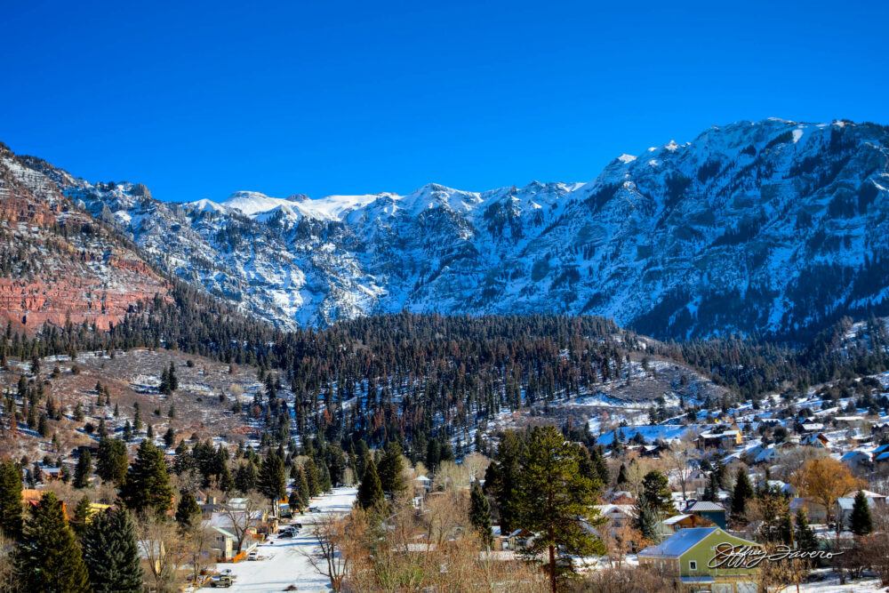 Snow-capped Amphitheater - Ouray, CO