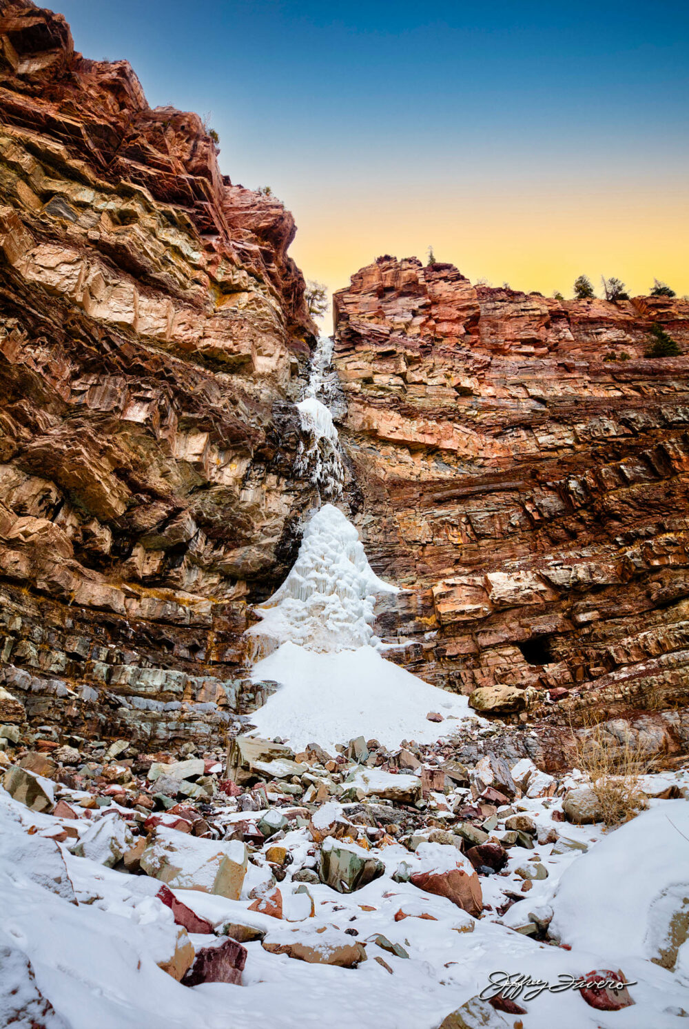 Cascade Falls in Winter